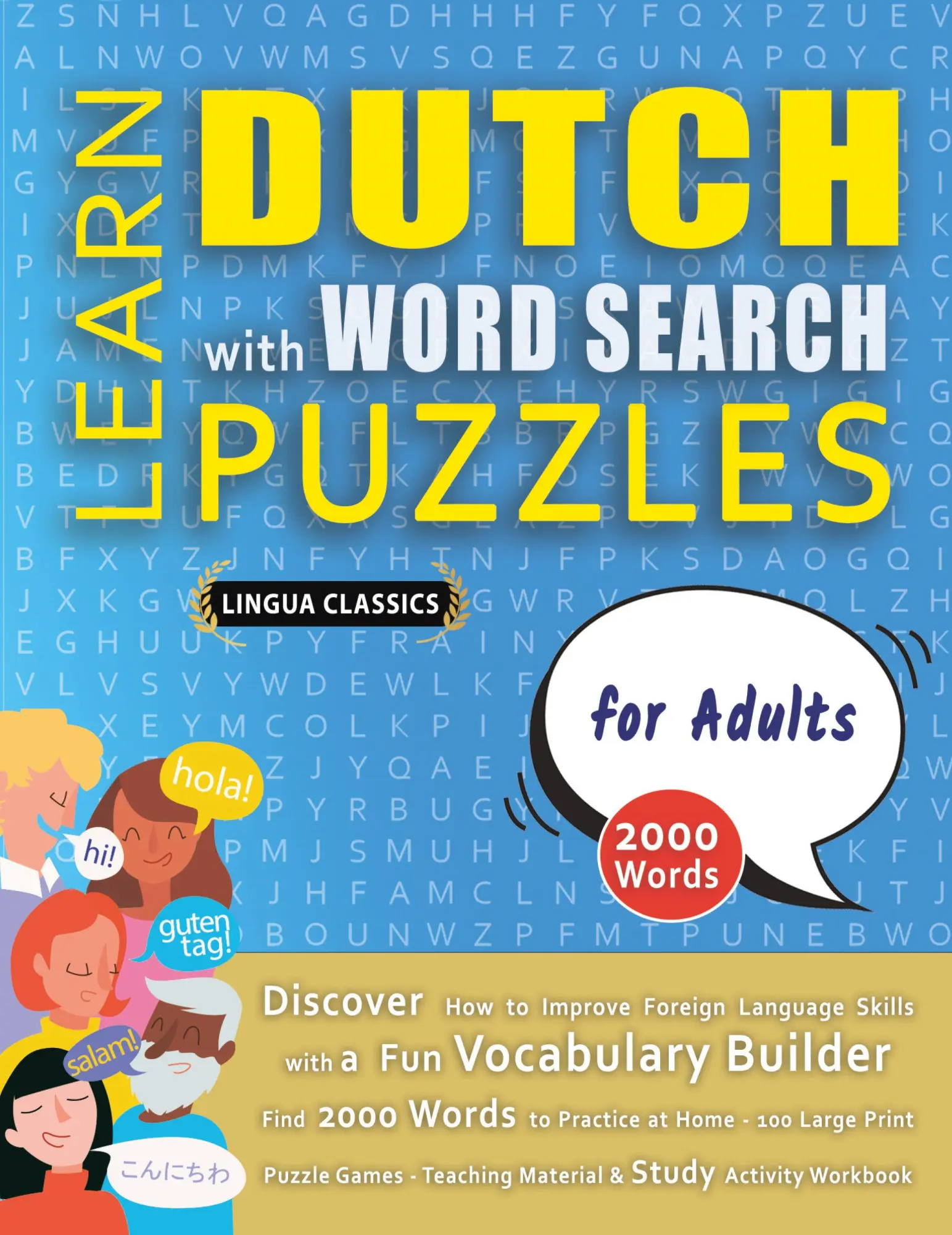 Cover: 9798349037535 | LEARN DUTCH WITH WORD SEARCH PUZZLES FOR ADULTS - Discover How to...