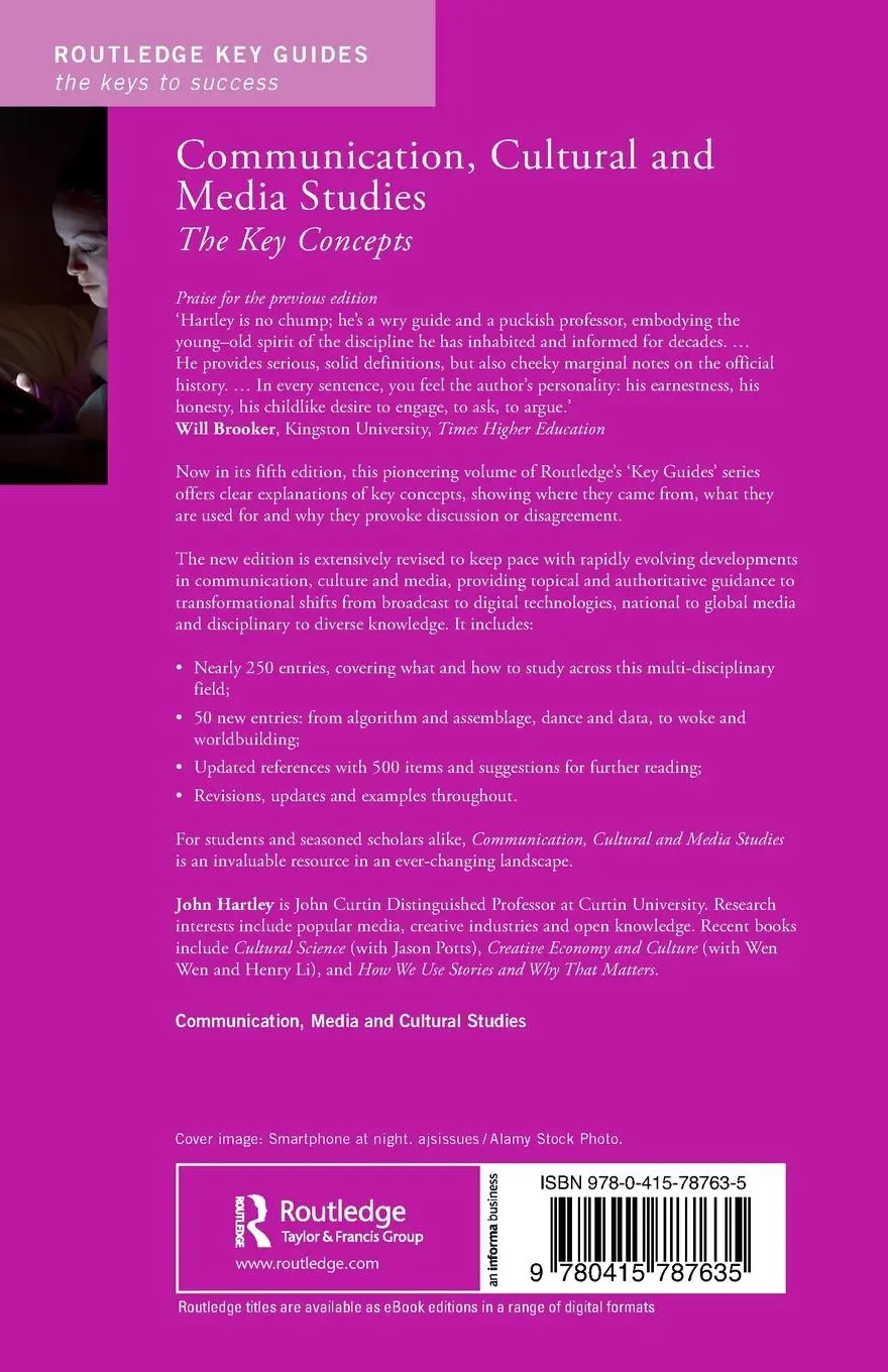 Rückseite: 9780415787635 | Communication, Cultural and Media Studies | The Key Concepts | Hartley