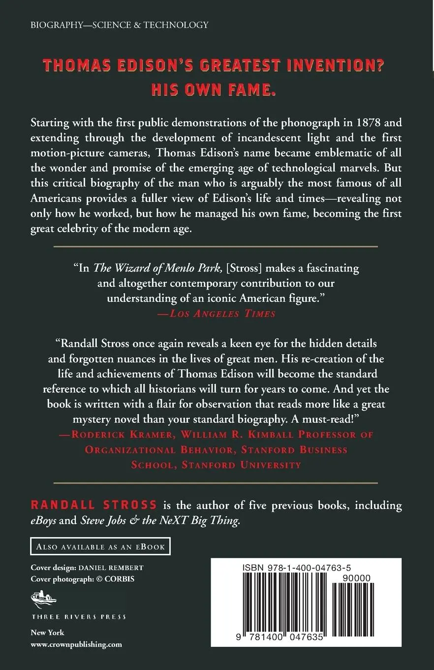 Rückseite: 9781400047635 | The Wizard of Menlo Park | Randall E. Stross | Taschenbuch | Englisch