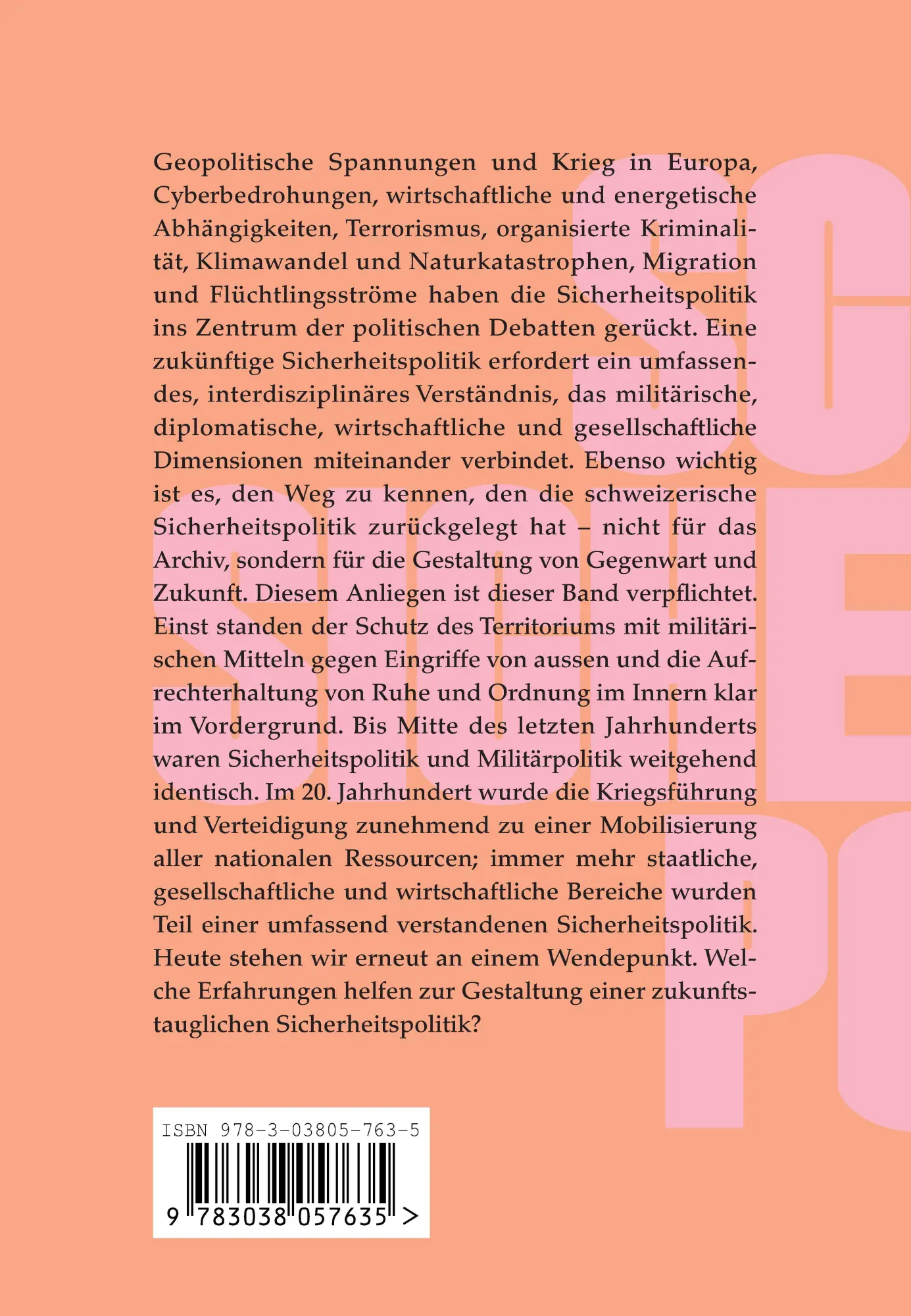 Rückseite: 9783038057635 | Schweizerische Sicherheitspolitik im internationalen Kontext von...
