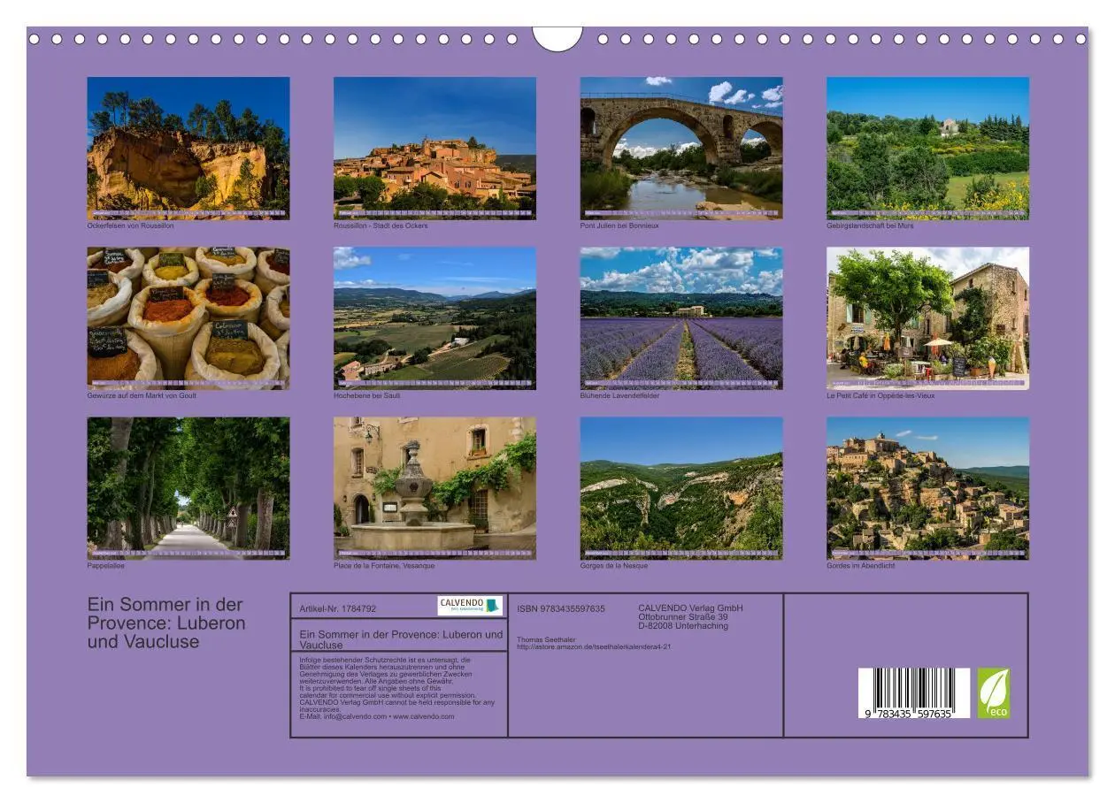 Bild: 9783435597635 | Ein Sommer in der Provence: Luberon und Vaucluse (Wandkalender 2025...