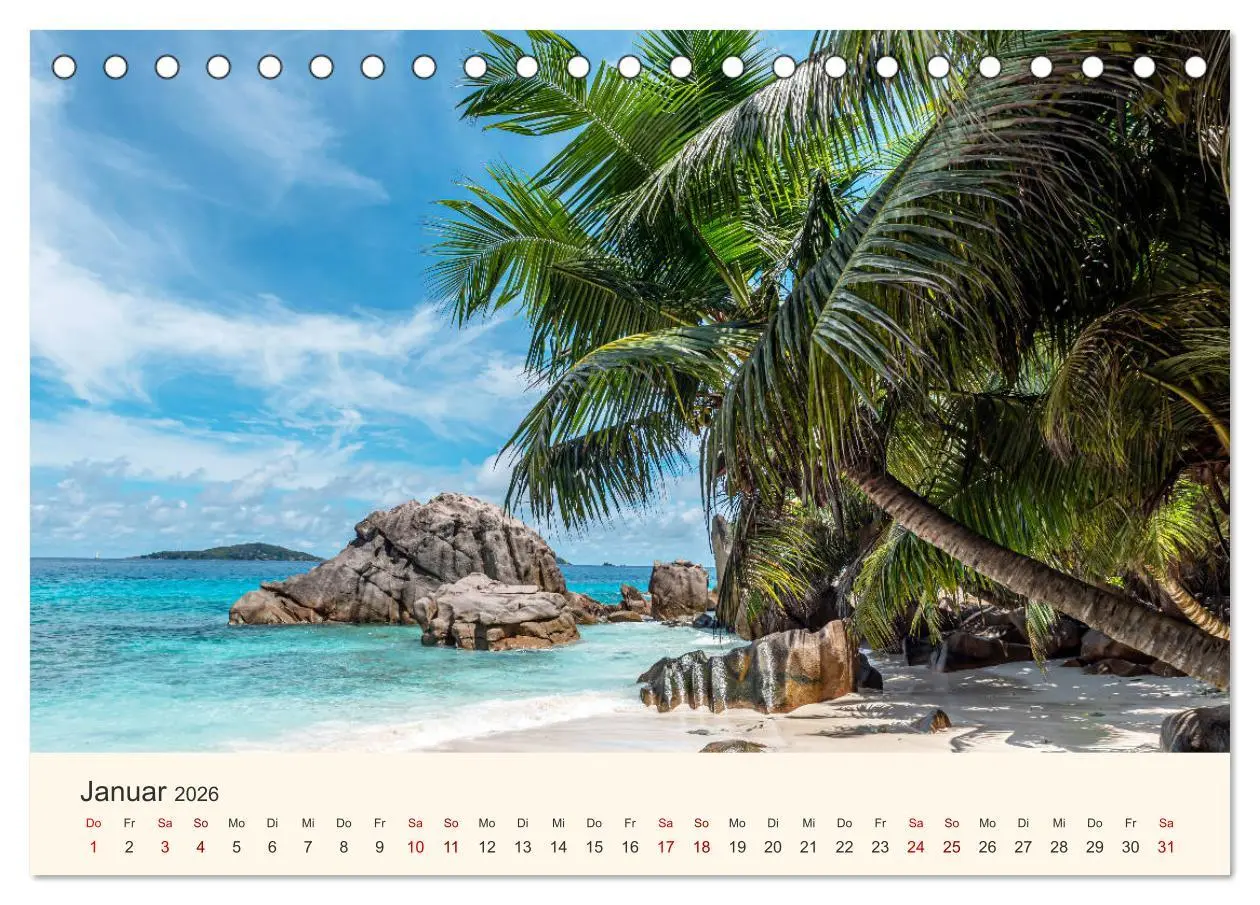 Bild: 9783457687635 | Sehnsucht Seychellen (Tischkalender 2026 DIN A5 quer), CALVENDO...