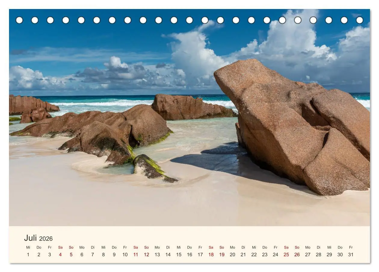 Bild: 9783457687635 | Sehnsucht Seychellen (Tischkalender 2026 DIN A5 quer), CALVENDO...