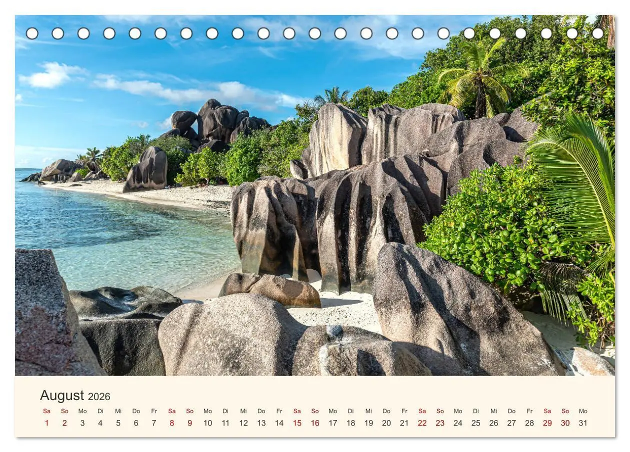 Bild: 9783457687635 | Sehnsucht Seychellen (Tischkalender 2026 DIN A5 quer), CALVENDO...