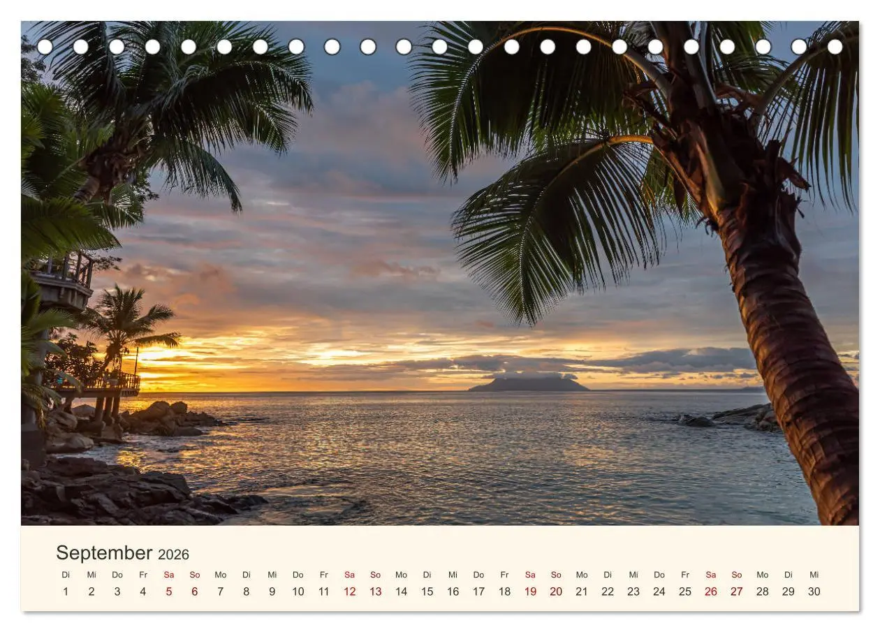 Bild: 9783457687635 | Sehnsucht Seychellen (Tischkalender 2026 DIN A5 quer), CALVENDO...