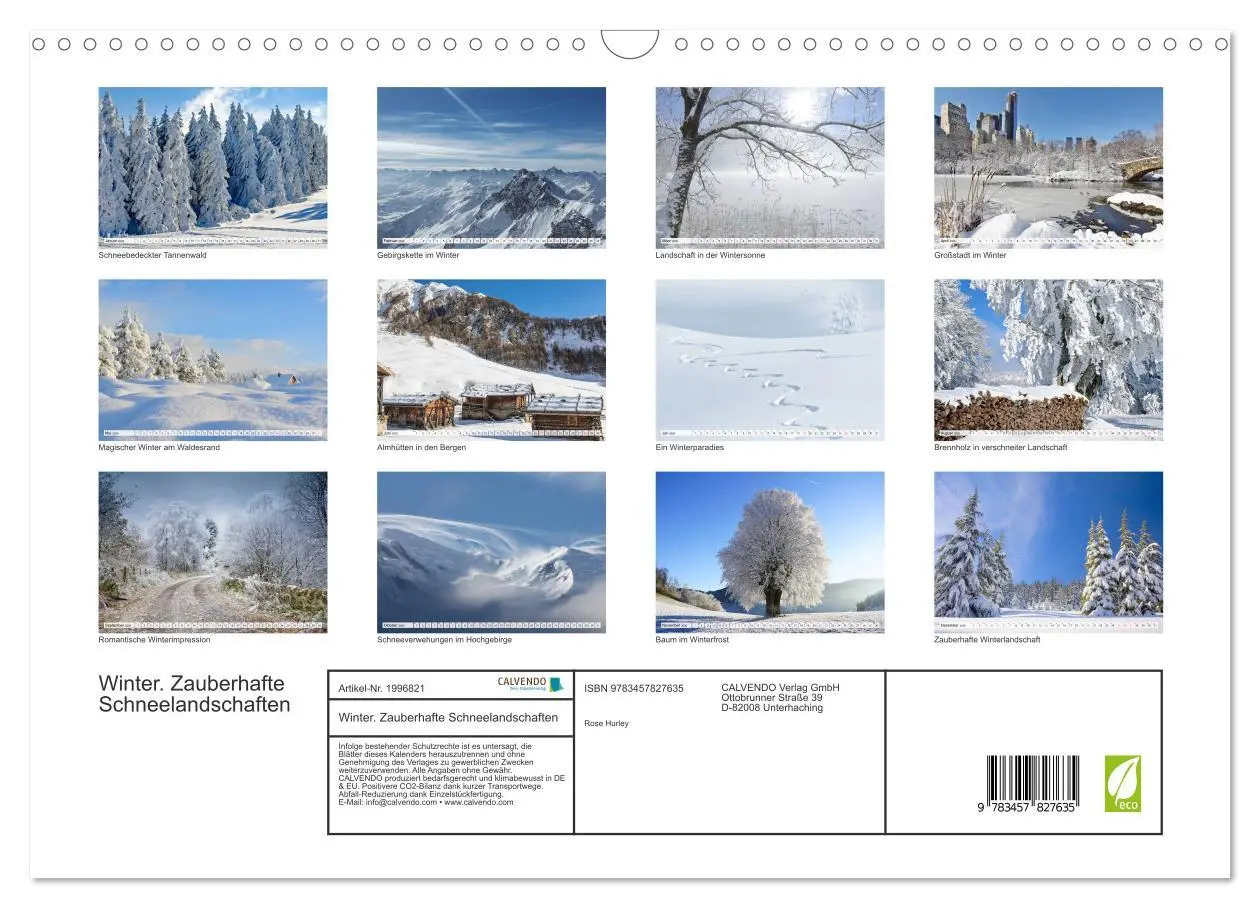 Bild: 9783457827635 | Winter. Zauberhafte Schneelandschaften (Wandkalender 2026 DIN A3...