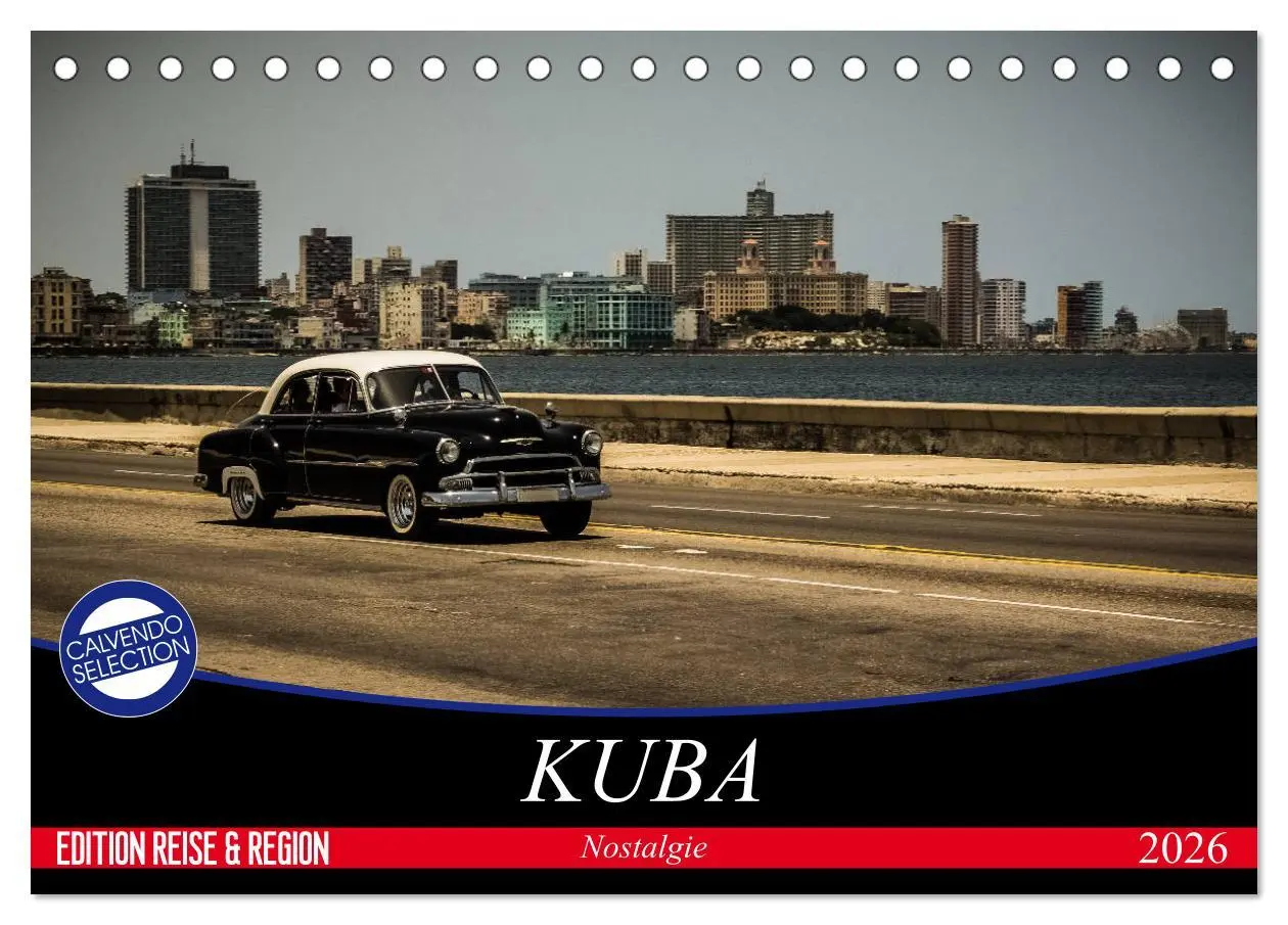 Cover: 9783516087635 | Kuba Nostalgie 2026 (Tischkalender 2026 DIN A5 quer), CALVENDO...