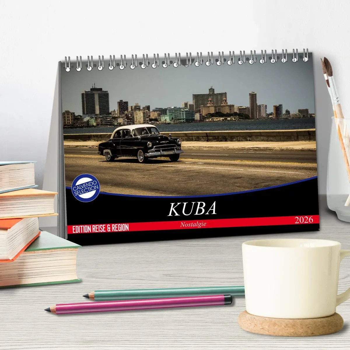 Bild: 9783516087635 | Kuba Nostalgie 2026 (Tischkalender 2026 DIN A5 quer), CALVENDO...