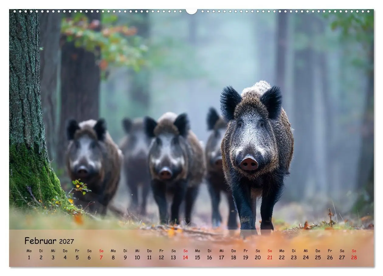 Bild: 9783516847635 | Jagd und Natur - Kalender für Jäger mit Wildtieren Deutschlands im...