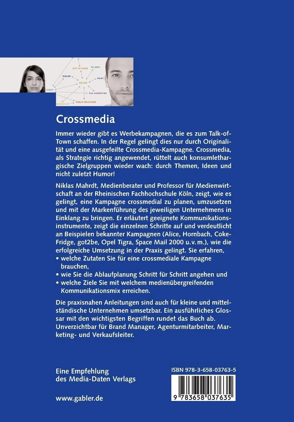 Rückseite: 9783658037635 | Crossmedia | Werbekampagnen erfolgreich planen und umsetzen | Mahrdt