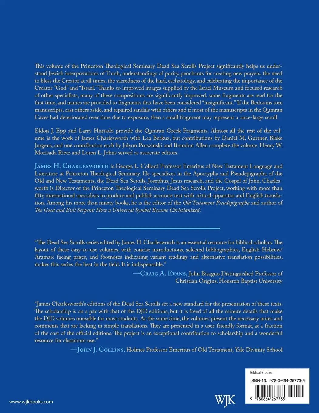 Rückseite: 9780664267735 | The Dead Sea Scrolls | James H. Charlesworth | Taschenbuch | Englisch
