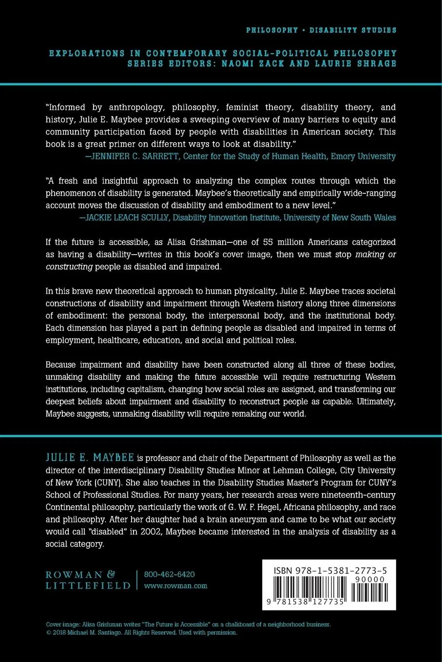 Rückseite: 9781538127735 | Making and Unmaking Disability | The Three-Body Approach | Maybee