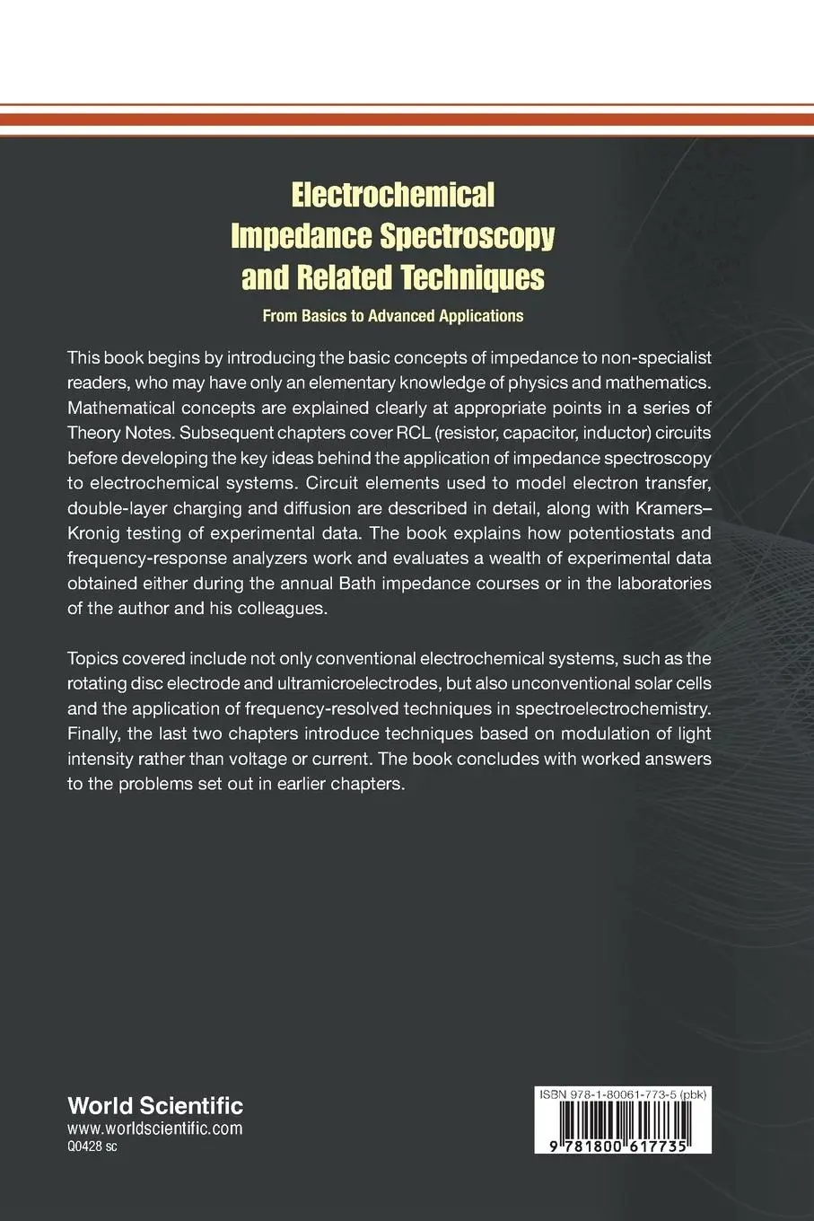 Rückseite: 9781800617735 | ELECTROCHEMICAL IMPEDANCE SPECTROSCOPY &amp; RELATED TECHNIQUES | M | Buch