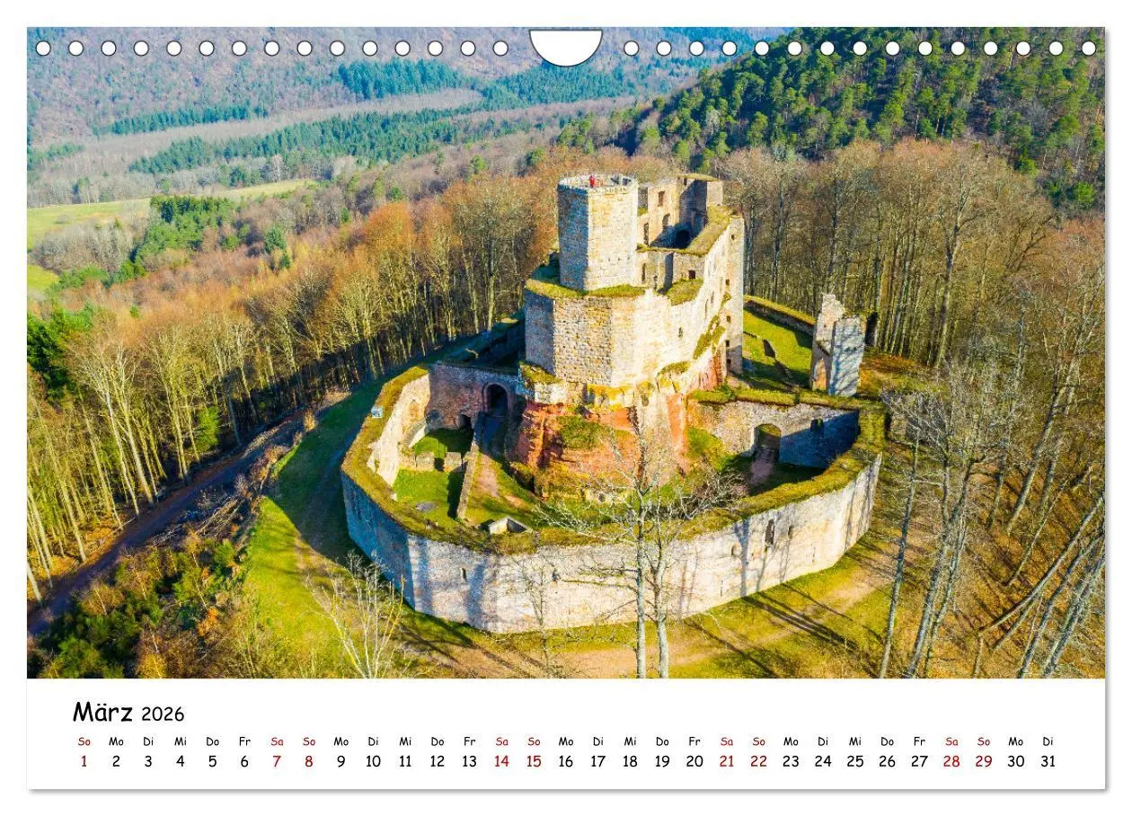 Bild: 9783457297735 | Pfälzer Burgen (Wandkalender 2026 DIN A4 quer), CALVENDO...