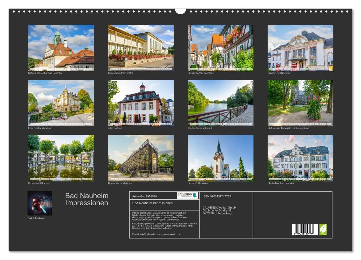 Bild: 9783457747735 | Bad Nauheim Impressionen (Wandkalender 2026 DIN A2 quer), CALVENDO...