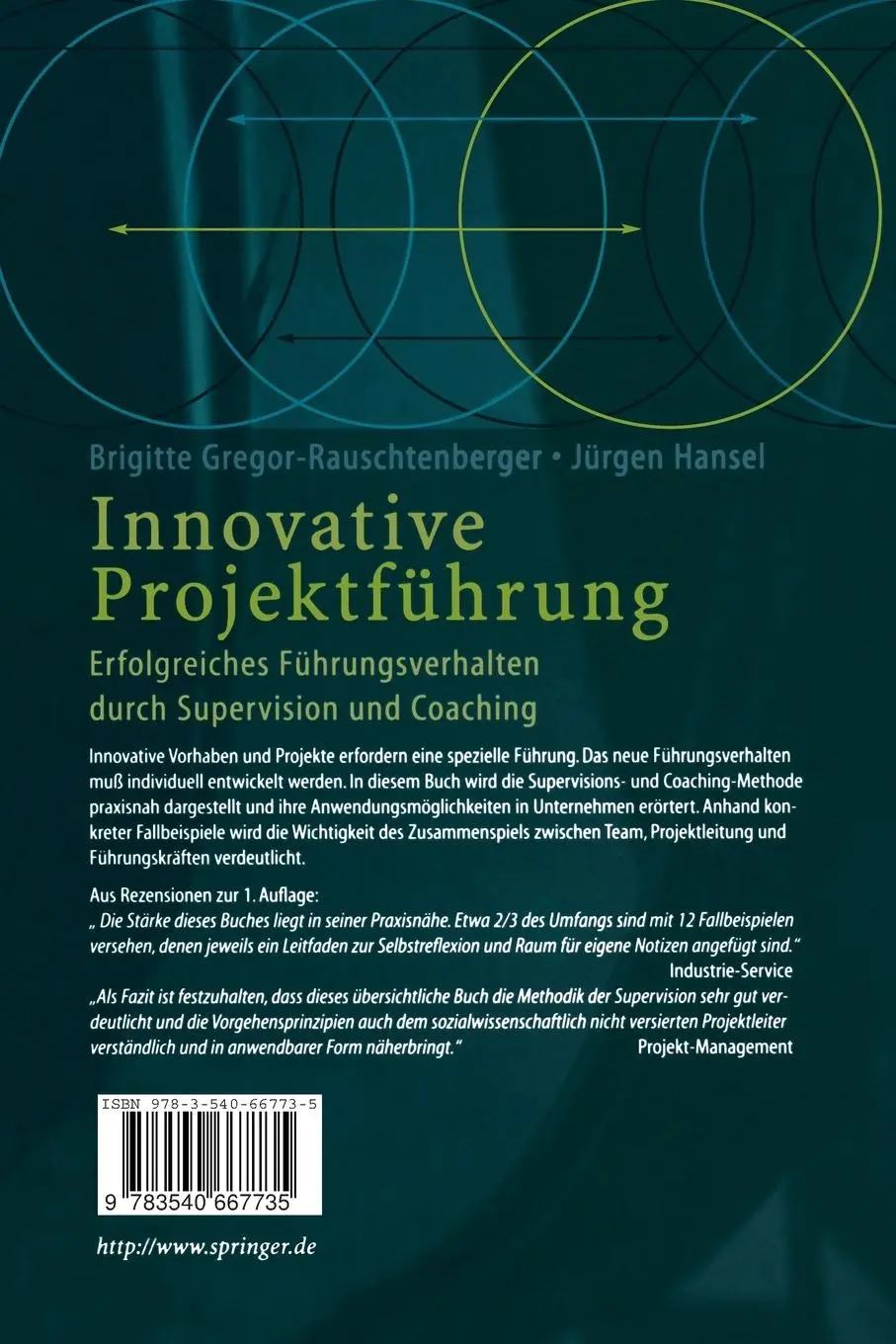 Rückseite: 9783540667735 | Innovative Projektführung | Jürgen Hansel (u. a.) | Taschenbuch | x