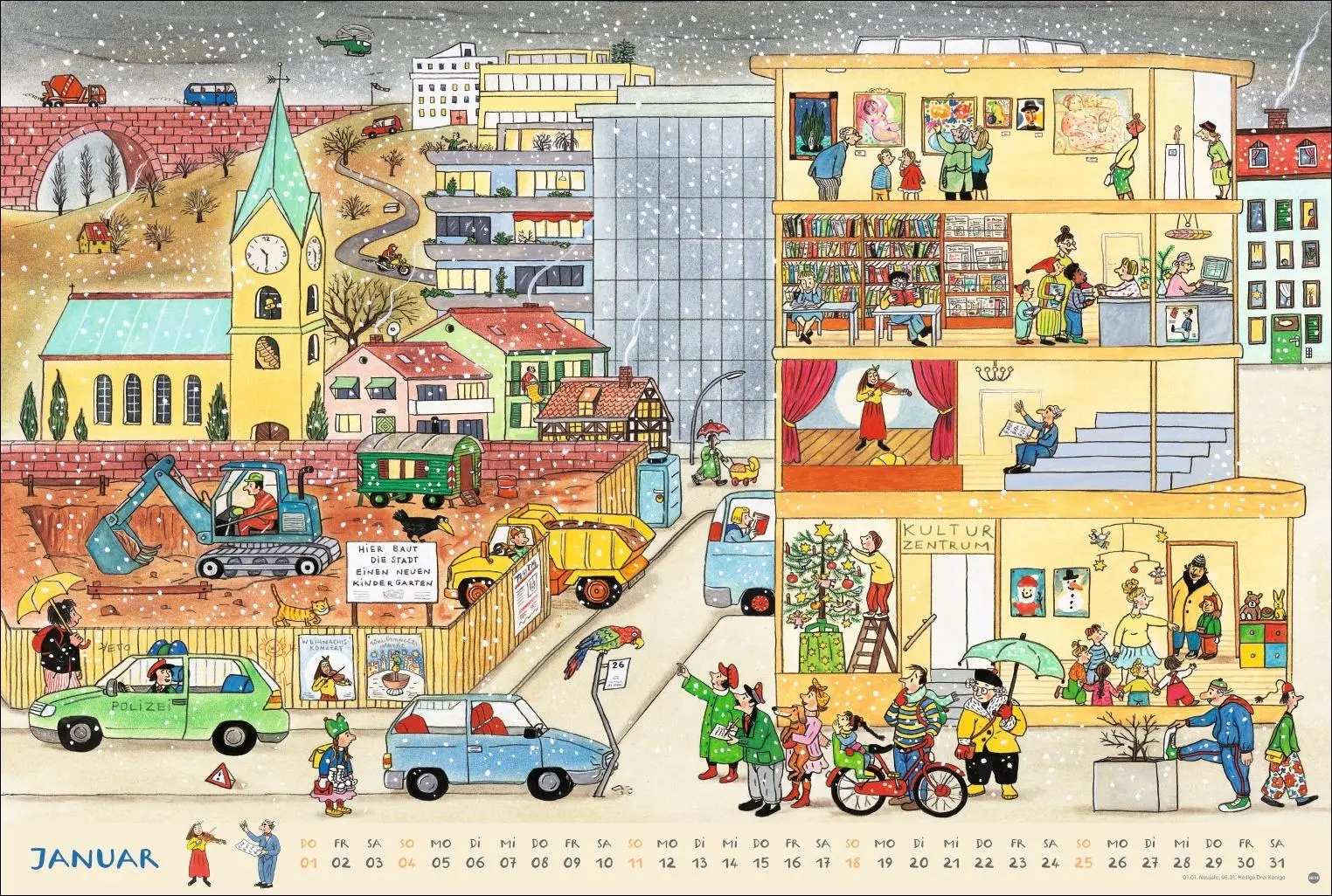 Bild: 9783756417735 | R.S. Berner Wimmel-Kalender 2026 | Rotraut Susanne Berner | Kalender