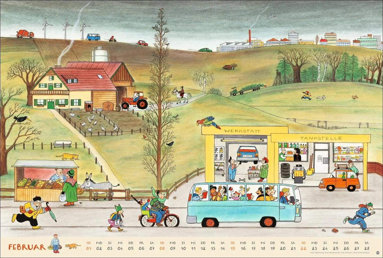 Bild: 9783756417735 | R.S. Berner Wimmel-Kalender 2026 | Rotraut Susanne Berner | Kalender