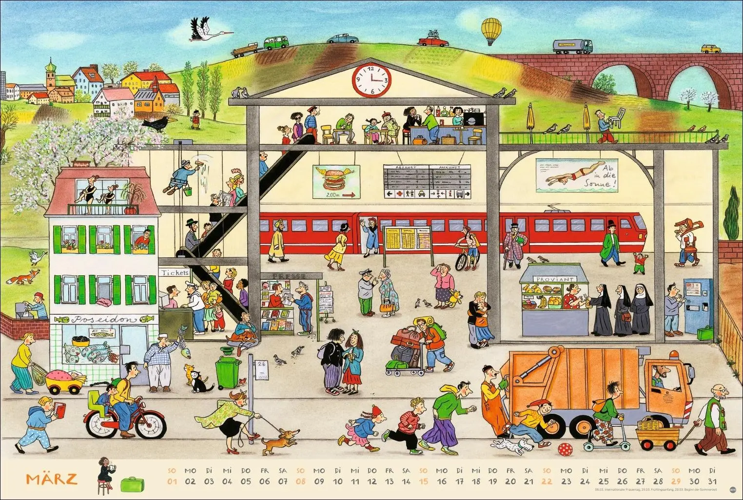 Bild: 9783756417735 | R.S. Berner Wimmel-Kalender 2026 | Rotraut Susanne Berner | Kalender
