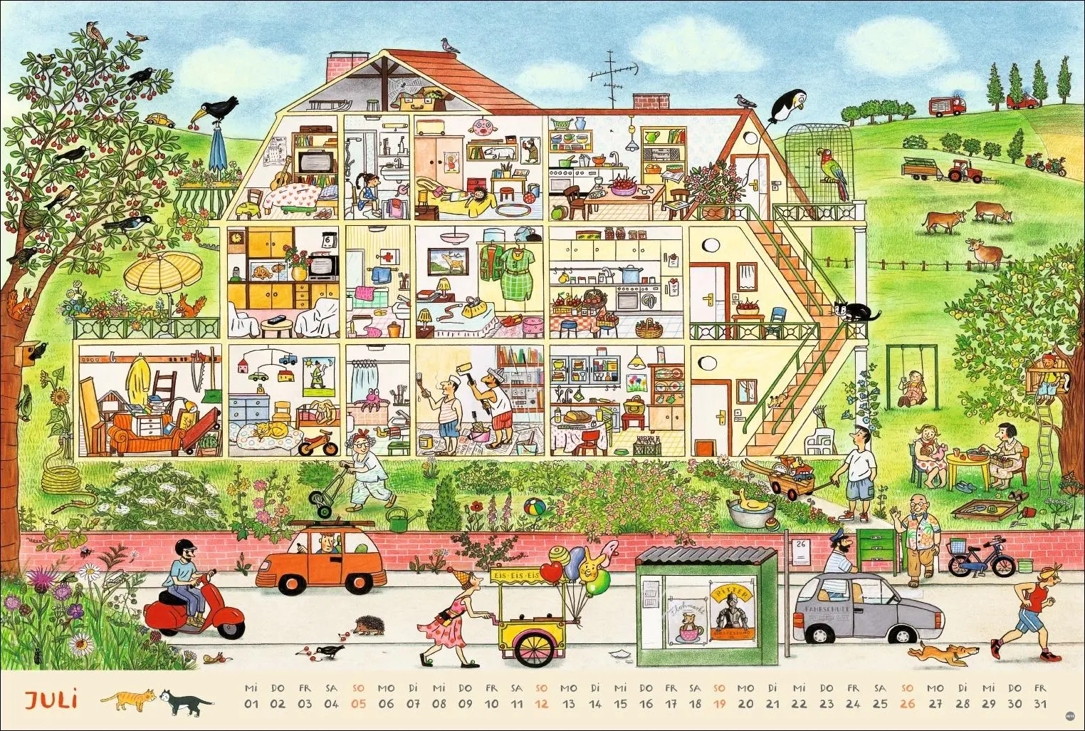 Bild: 9783756417735 | R.S. Berner Wimmel-Kalender 2026 | Rotraut Susanne Berner | Kalender