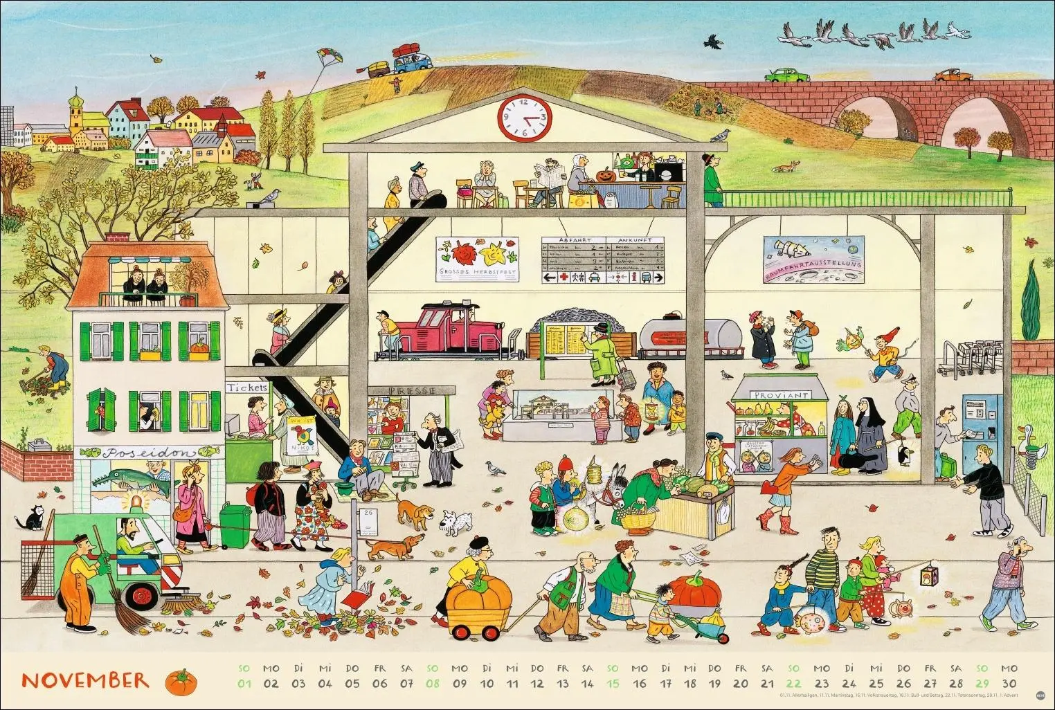 Bild: 9783756417735 | R.S. Berner Wimmel-Kalender 2026 | Rotraut Susanne Berner | Kalender