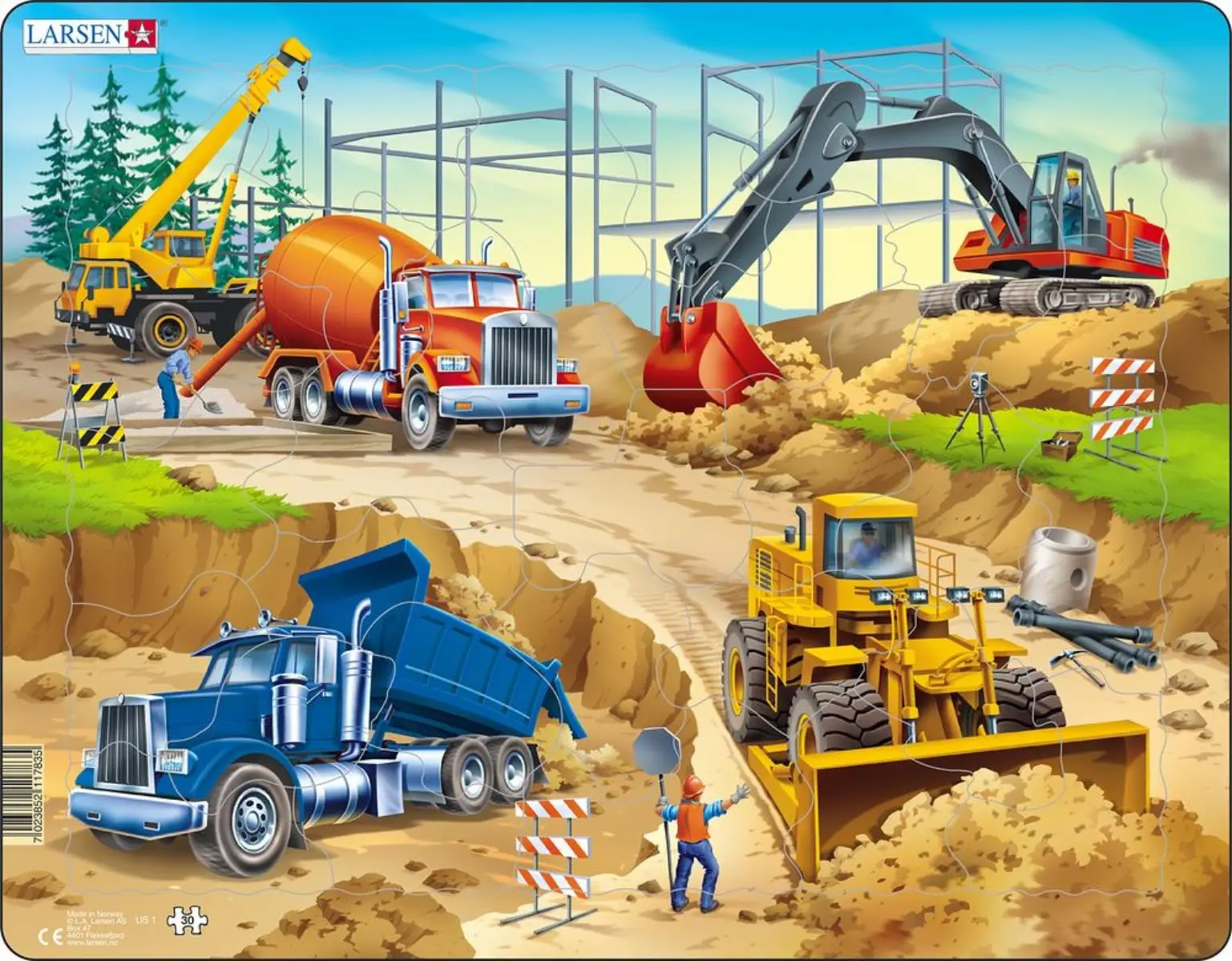 Cover: 7023852117835 | Puzzle - Baustelle | Puzzle | 2014 | Larsen | EAN 7023852117835