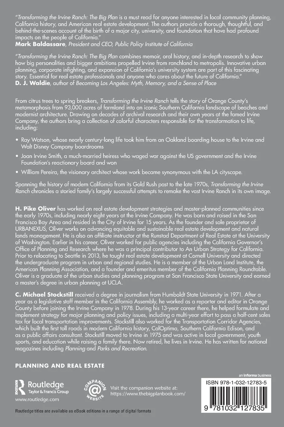 Rückseite: 9781032127835 | Transforming the Irvine Ranch | H. Pike Oliver (u. a.) | Taschenbuch