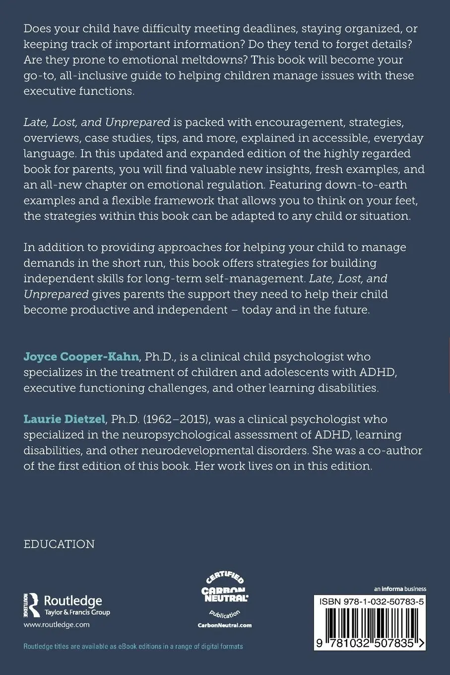 Rückseite: 9781032507835 | Late, Lost, and Unprepared | Joyce Cooper-Kahn (u. a.) | Taschenbuch