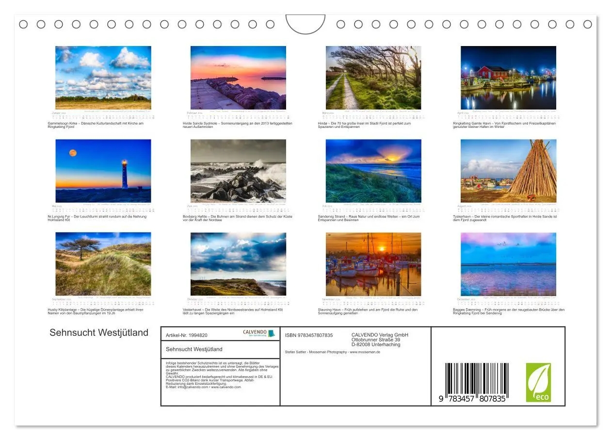 Bild: 9783457807835 | Sehnsucht Westjütland (Wandkalender 2026 DIN A4 quer), CALVENDO...