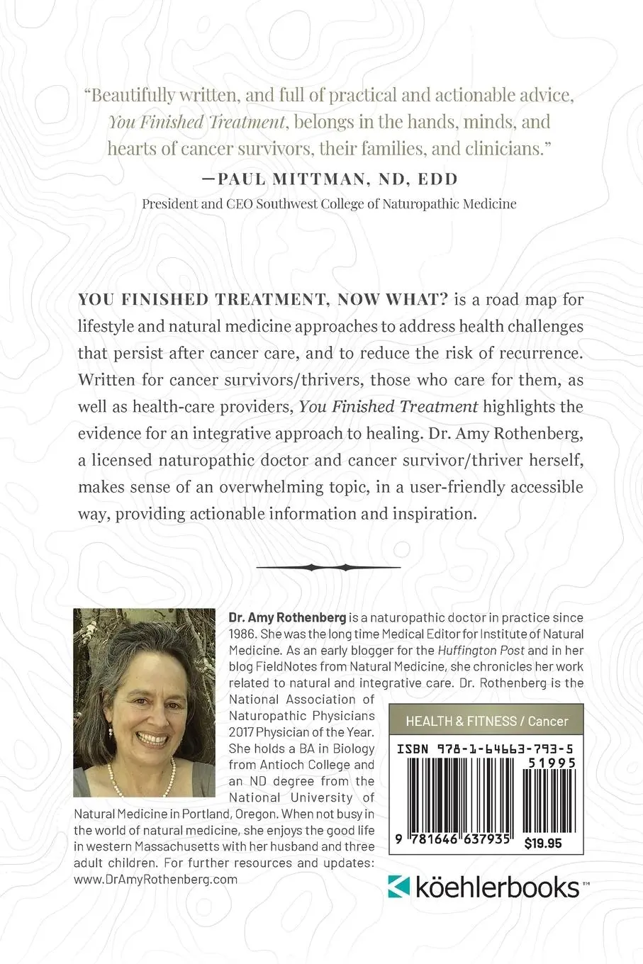 Rückseite: 9781646637935 | You Finished Treatment, Now What? | A Field Guide for Cancer Survivors