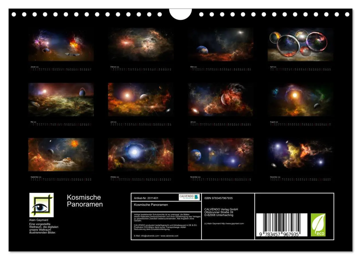 Bild: 9783457967935 | Kosmische Panoramen (Wandkalender 2026 DIN A4 quer), CALVENDO...