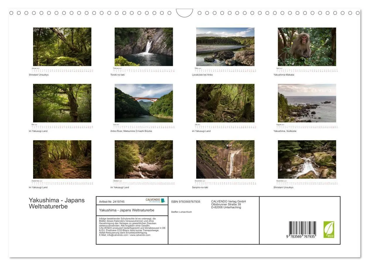 Bild: 9783569767935 | Yakushima - Japans Weltnaturerbe (Wandkalender 2027 DIN A3 quer),...