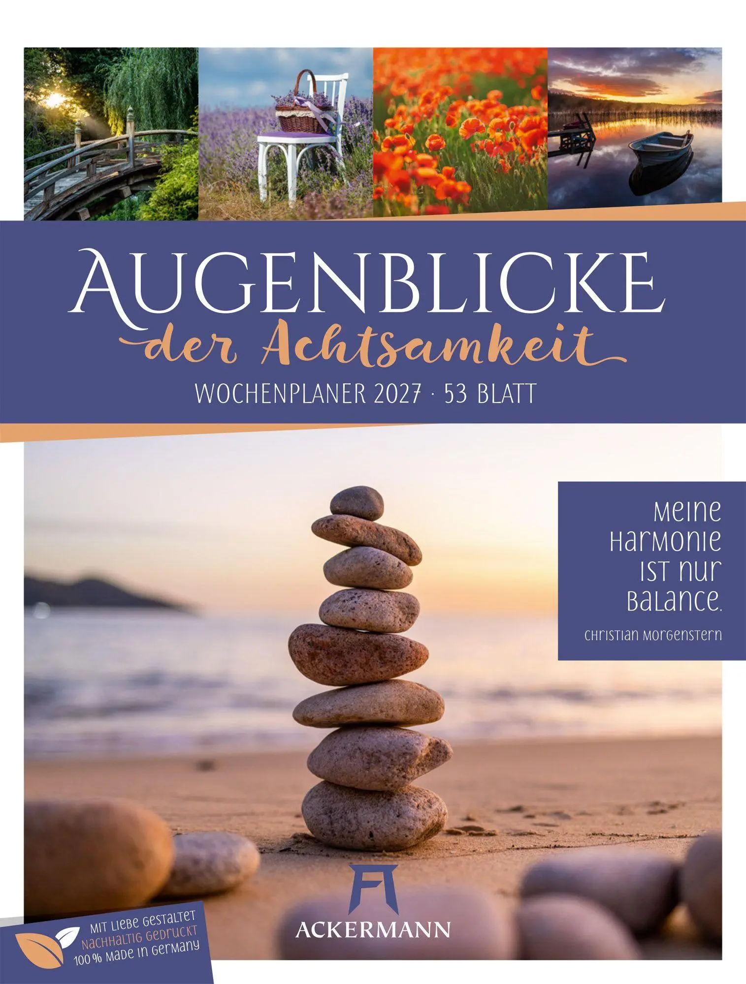 Cover: 9783838427935 | Augenblicke der Achtsamkeit Wochenplaner Kalender 2027 | GmbH | 56 S.