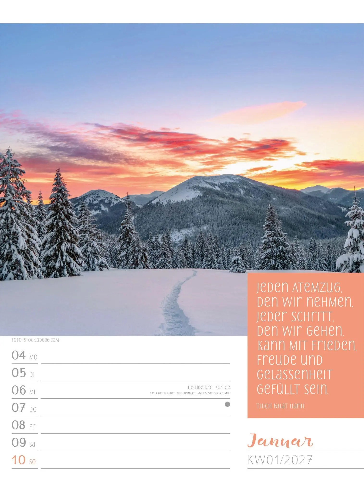 Bild: 9783838427935 | Augenblicke der Achtsamkeit Wochenplaner Kalender 2027 | GmbH | 56 S.