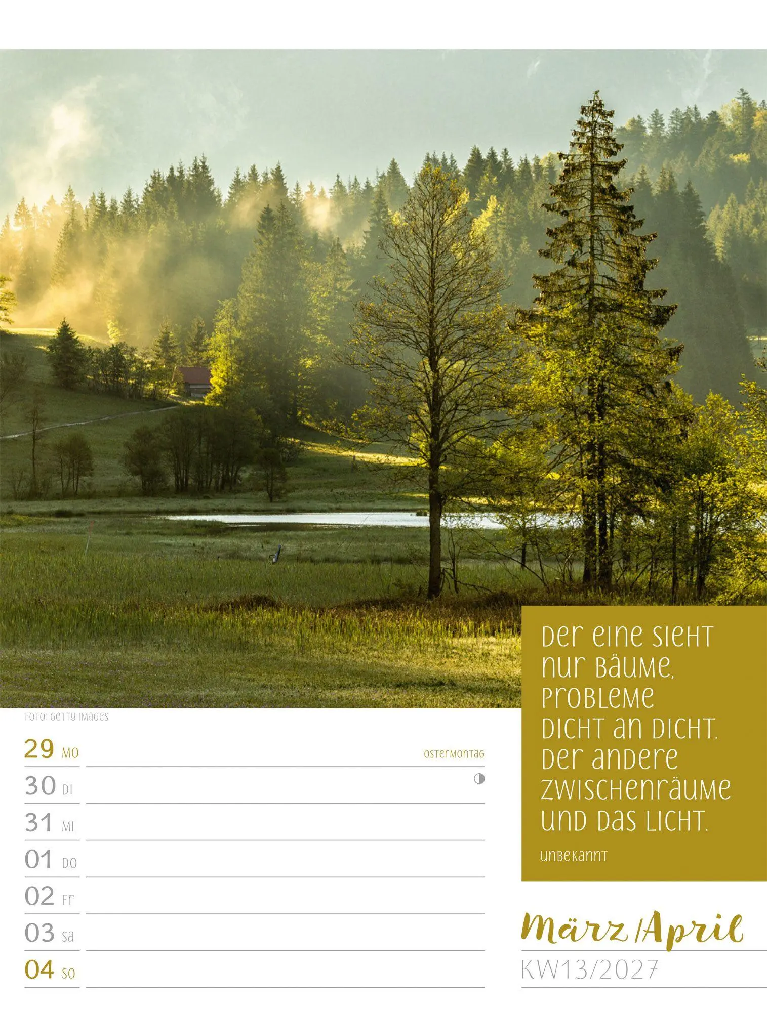 Bild: 9783838427935 | Augenblicke der Achtsamkeit Wochenplaner Kalender 2027 | GmbH | 56 S.