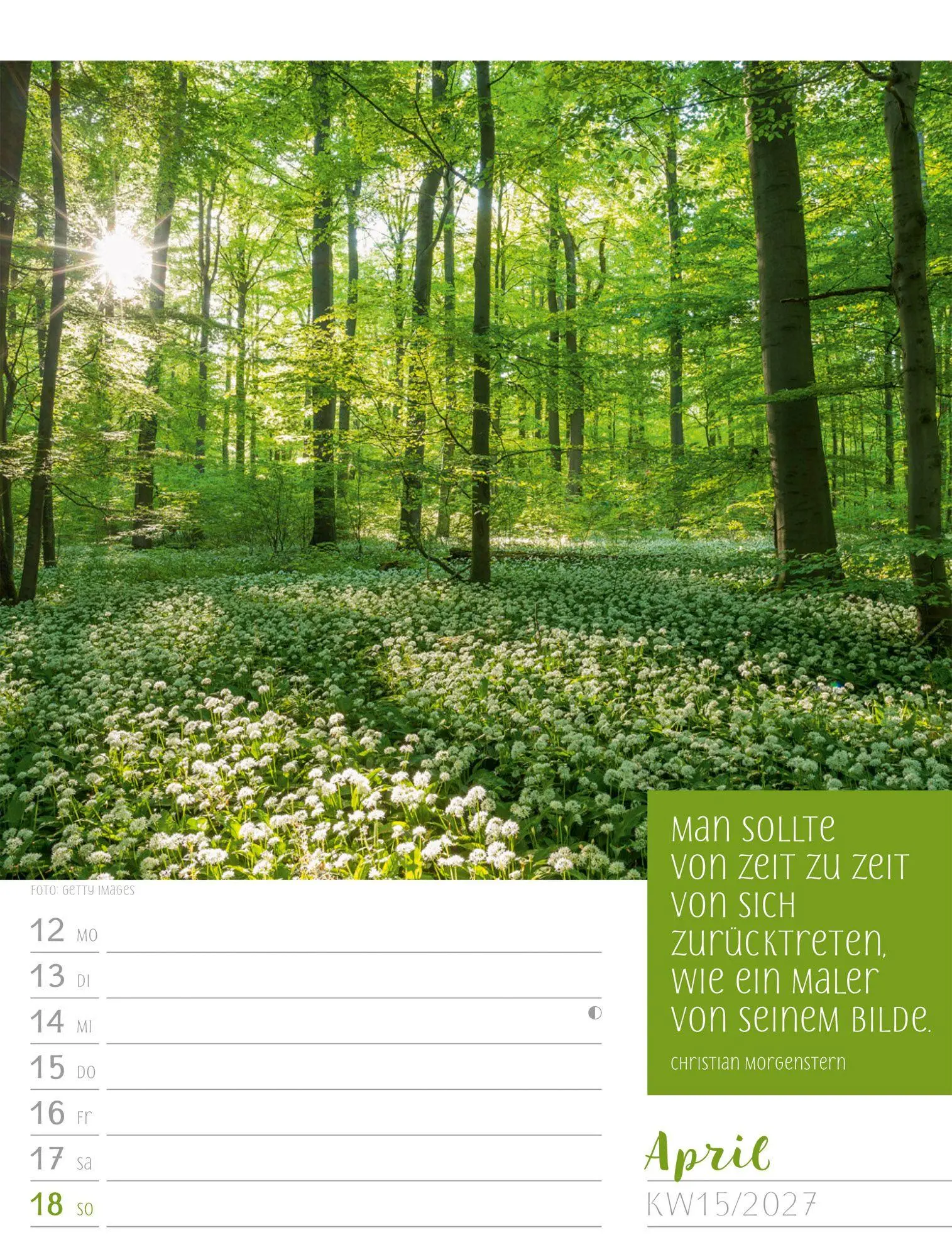 Bild: 9783838427935 | Augenblicke der Achtsamkeit Wochenplaner Kalender 2027 | GmbH | 56 S.