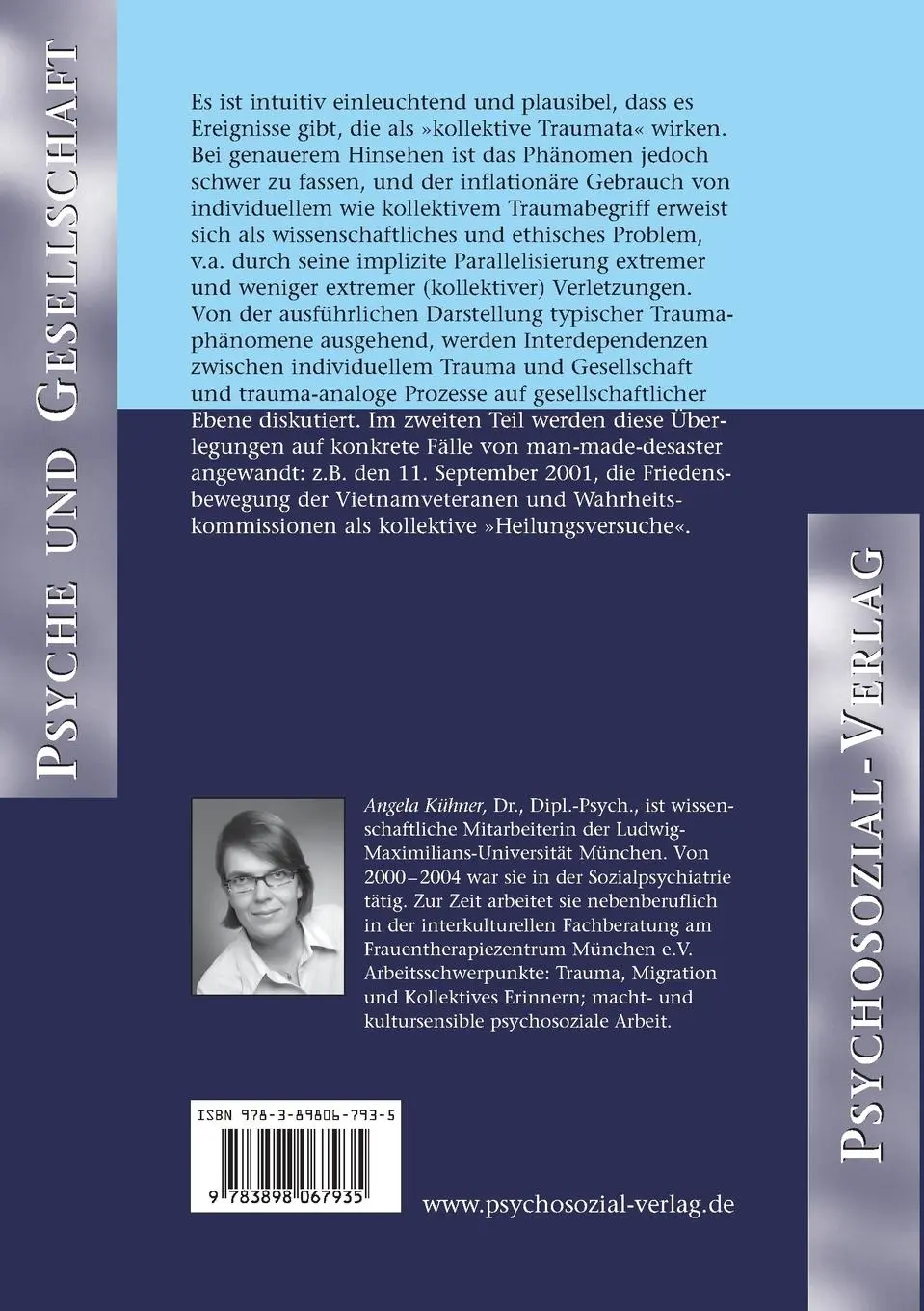 Rückseite: 9783898067935 | Kollektive Traumata | Angela Kühner | Taschenbuch | 213 S. | Deutsch