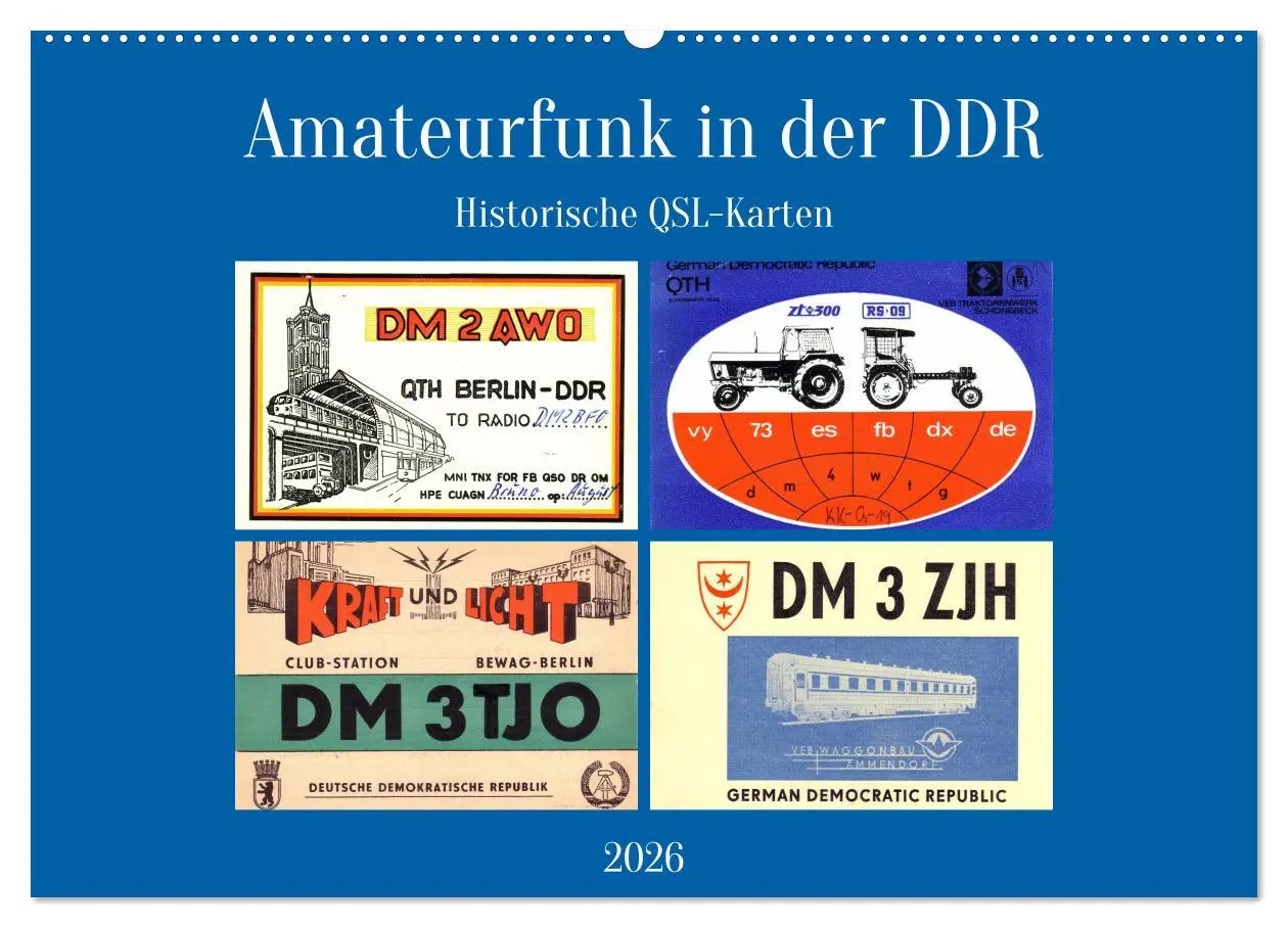 Cover: 9783457308035 | Amateurfunk in der DDR - Historische QSL-Karten (Wandkalender 2026...