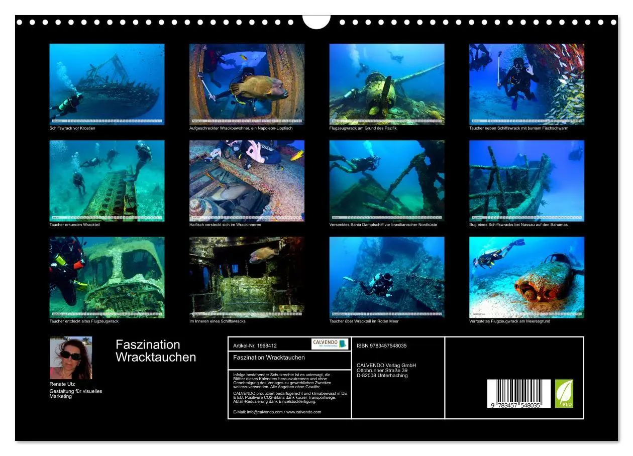 Bild: 9783457548035 | Faszination Wracktauchen (Wandkalender 2026 DIN A3 quer), CALVENDO...