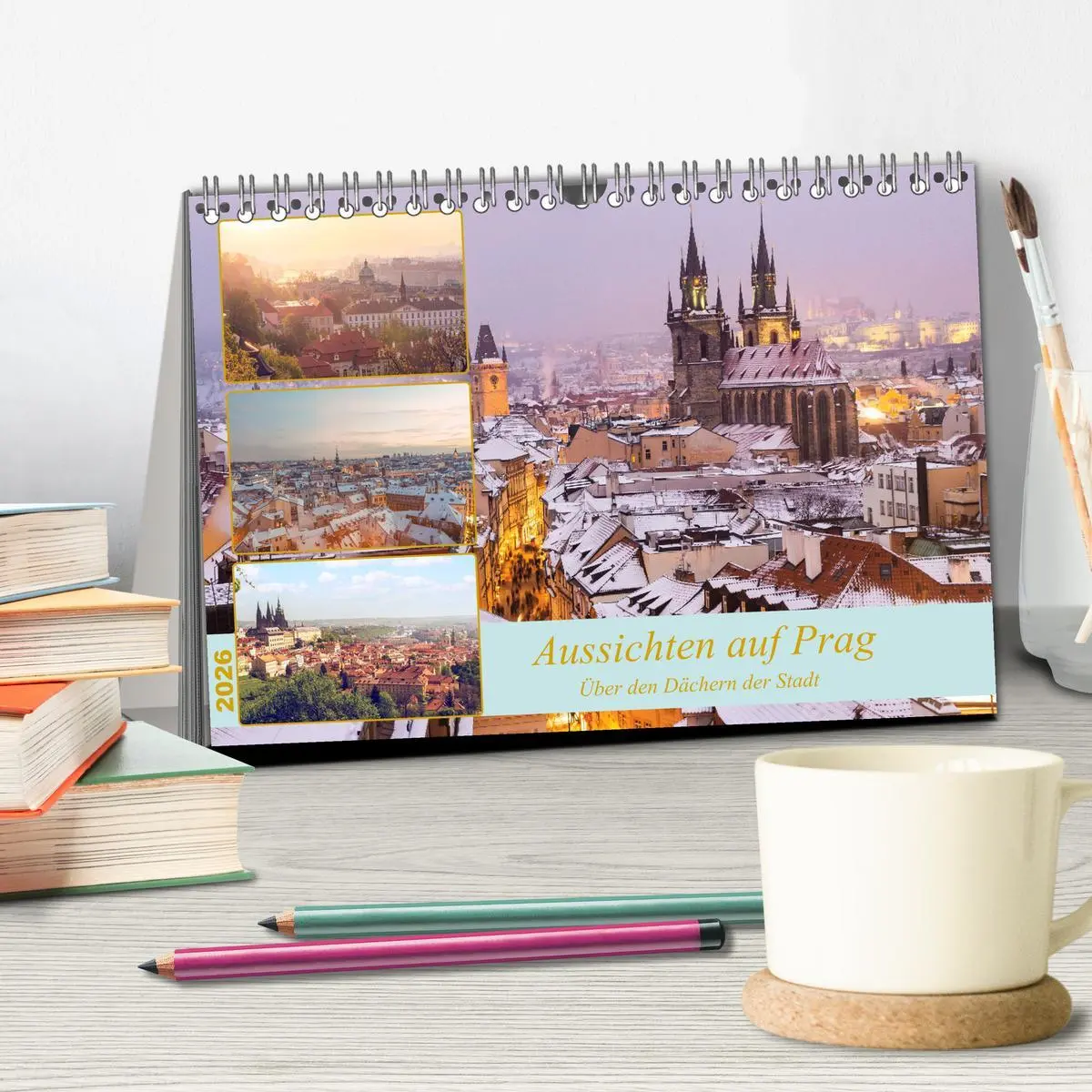 Bild: 9783457538135 | Aussichten auf Prag (Tischkalender 2026 DIN A5 quer), CALVENDO...