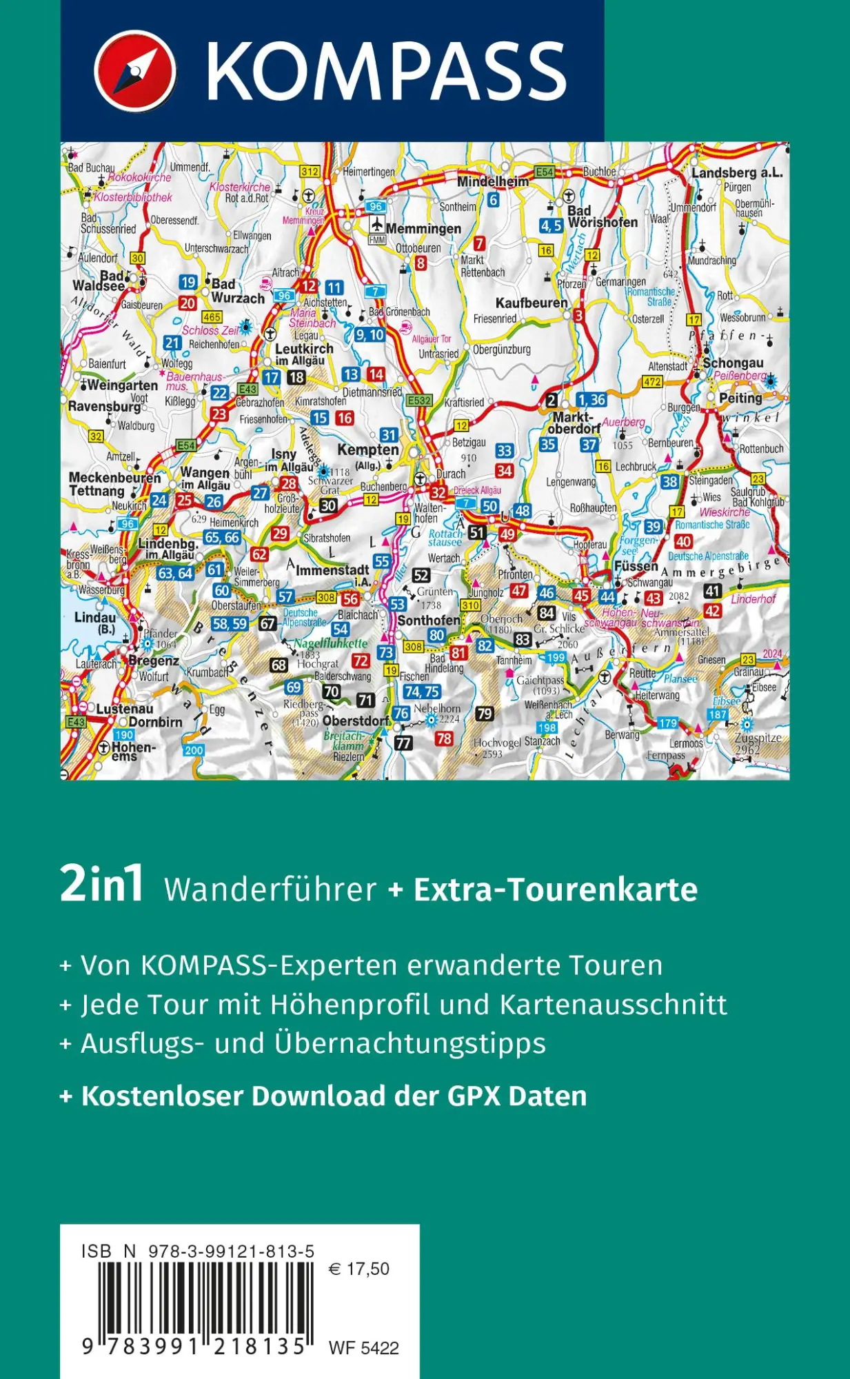 Rückseite: 9783991218135 | KOMPASS Wanderführer Wandertrilogie Allgäu, 84 Touren mit...