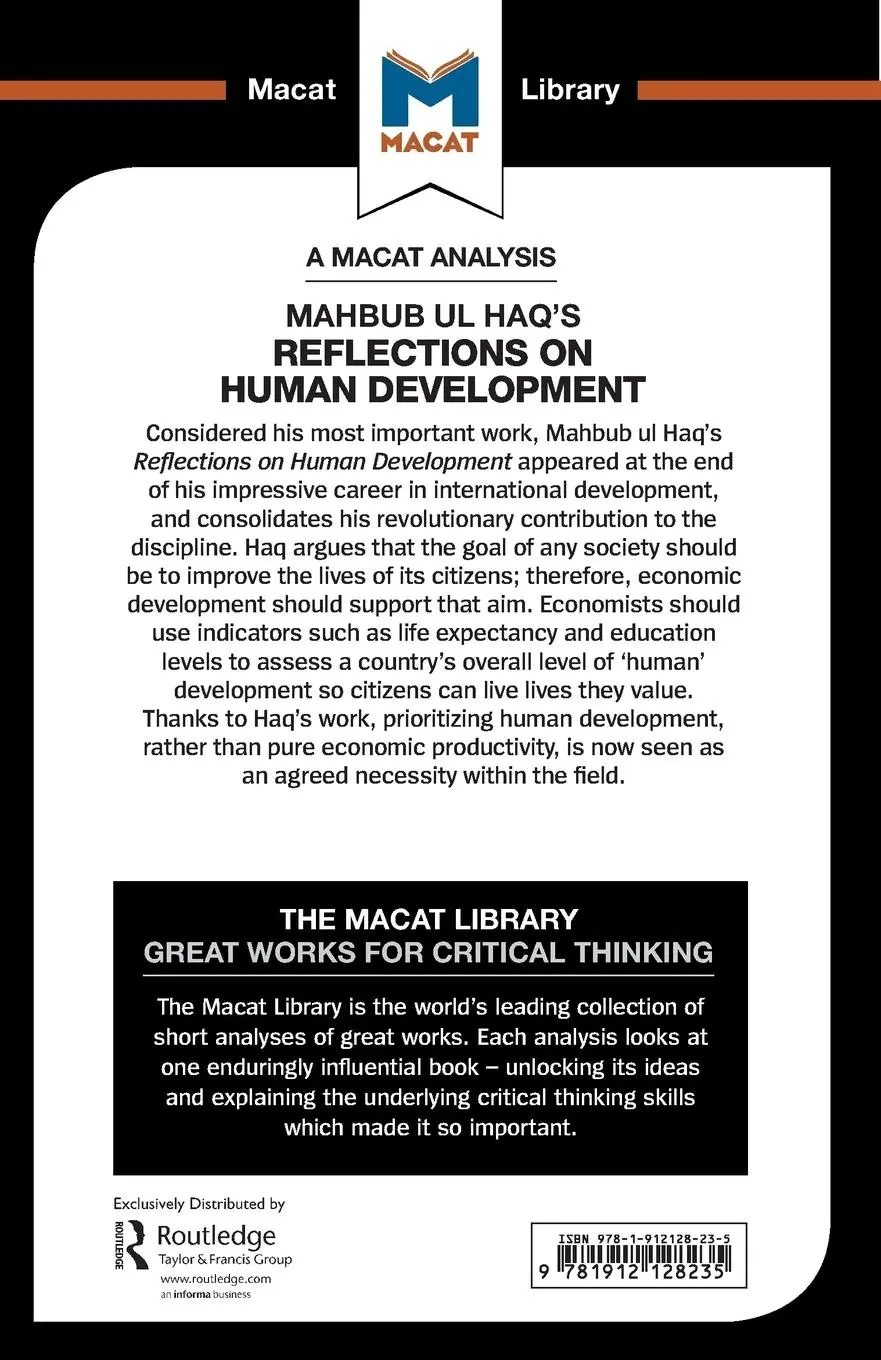 Rückseite: 9781912128235 | An Analysis of Mahbub ul Haq's Reflections on Human Development | Buch