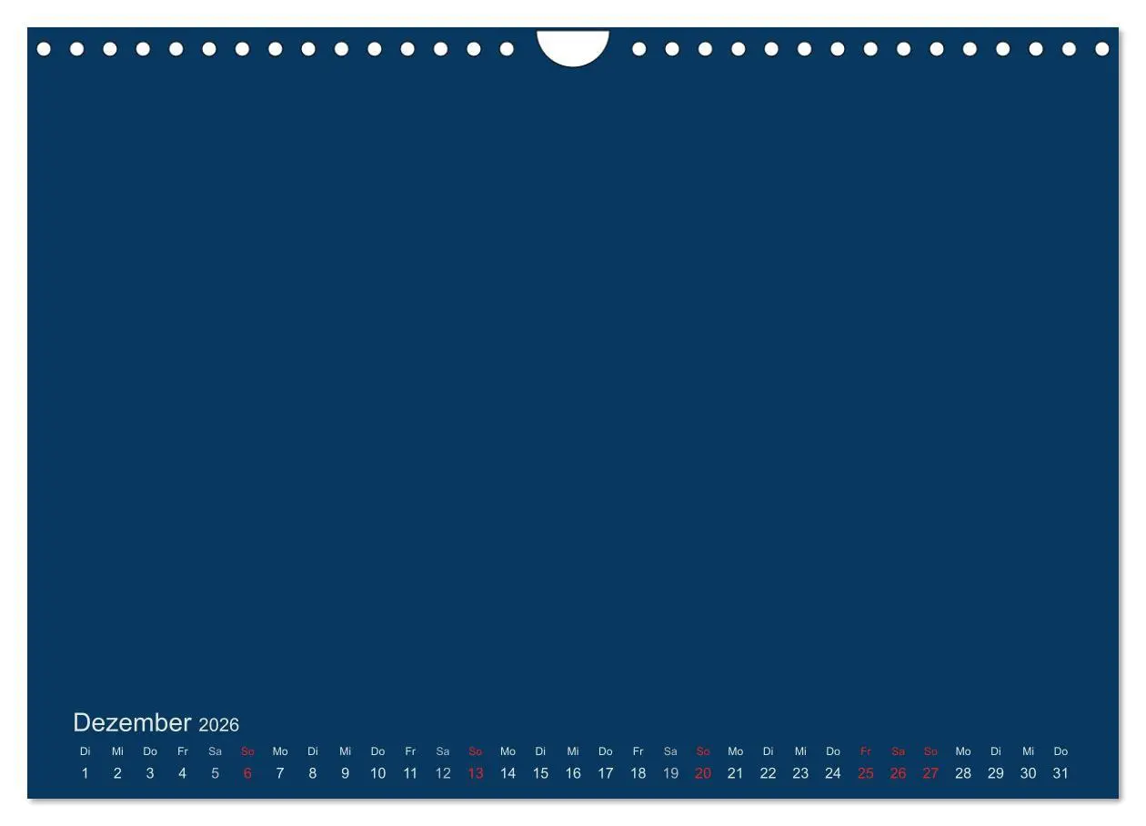 Bild: 9783516168235 | Bastelkalender - Dunkelblau (Wandkalender 2026 DIN A4 quer),...