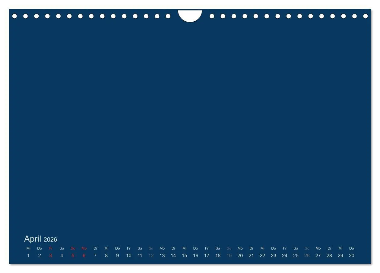 Bild: 9783516168235 | Bastelkalender - Dunkelblau (Wandkalender 2026 DIN A4 quer),...