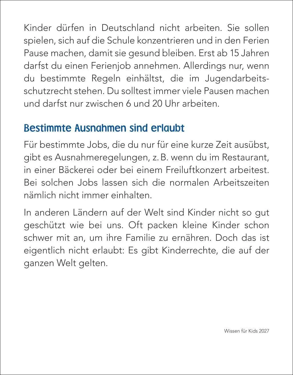 Bild: 9783840038235 | Wissen für Kids Tagesabreißkalender 2027 | Silvia Goics (u. a.) | 2027