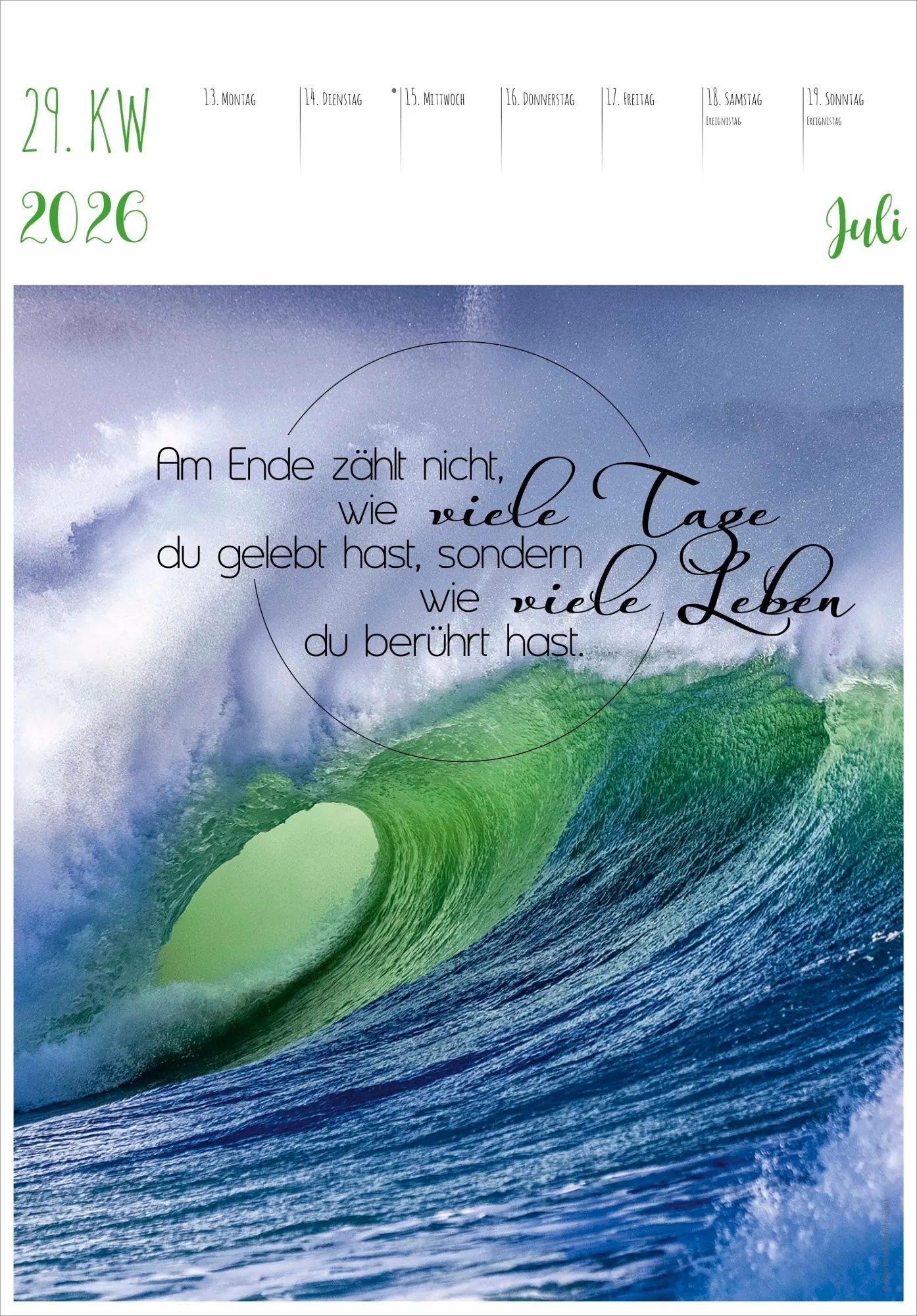 Bild: 4069095008335 | Im Einklang mit dem Moment - 53 Lebensweisheiten | Kalender | 55 S.
