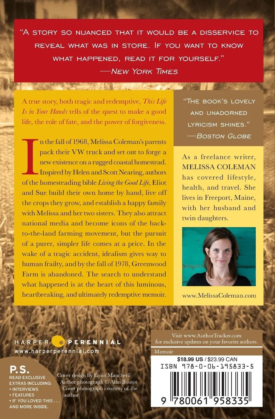Rückseite: 9780061958335 | This Life Is in Your Hands | Melissa Coleman | Taschenbuch | Englisch
