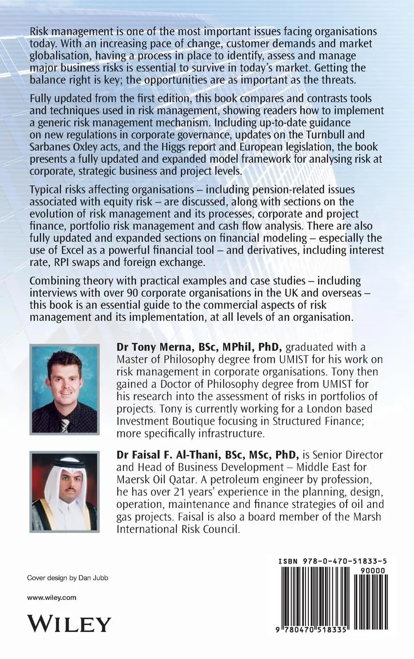 Rückseite: 9780470518335 | Corporate Risk Management | Tony Merna (u. a.) | Buch | 440 S. | 2008