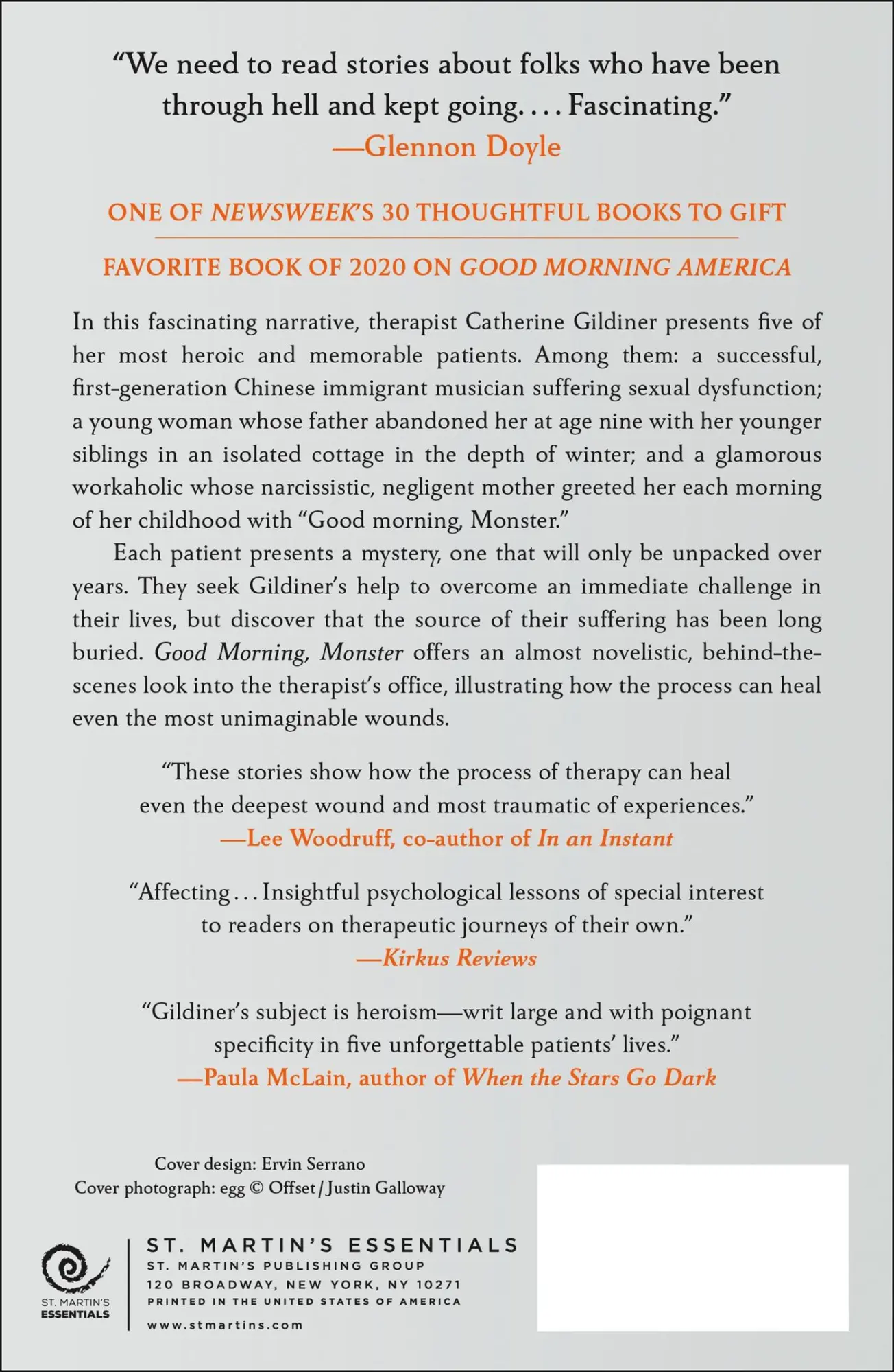 Rückseite: 9781250878335 | Good Morning, Monster | Catherine Gildiner | Taschenbuch | Englisch