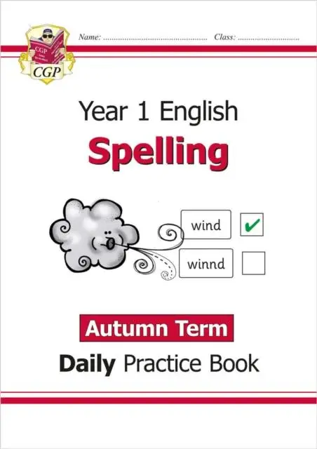 Cover: 9781789088335 | KS1 Spelling Year 1 Daily Practice Book: Autumn Term | Cgp Books